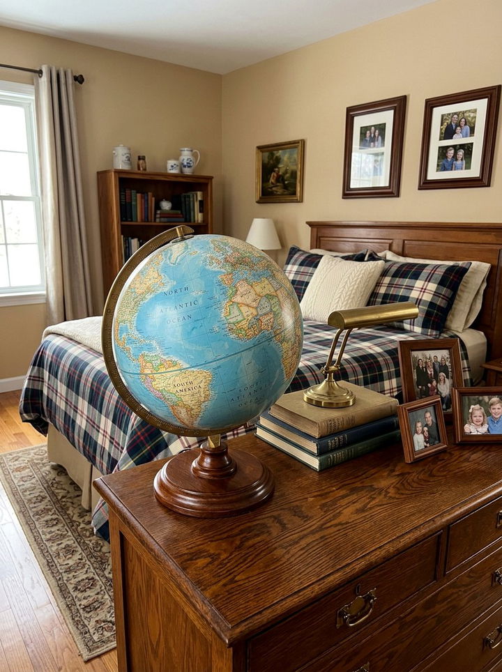 Wood Base Traditional Globe - 30 bedroom globes