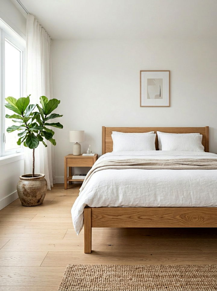 Wood Bed Frame - 30 natural bedroom ideas