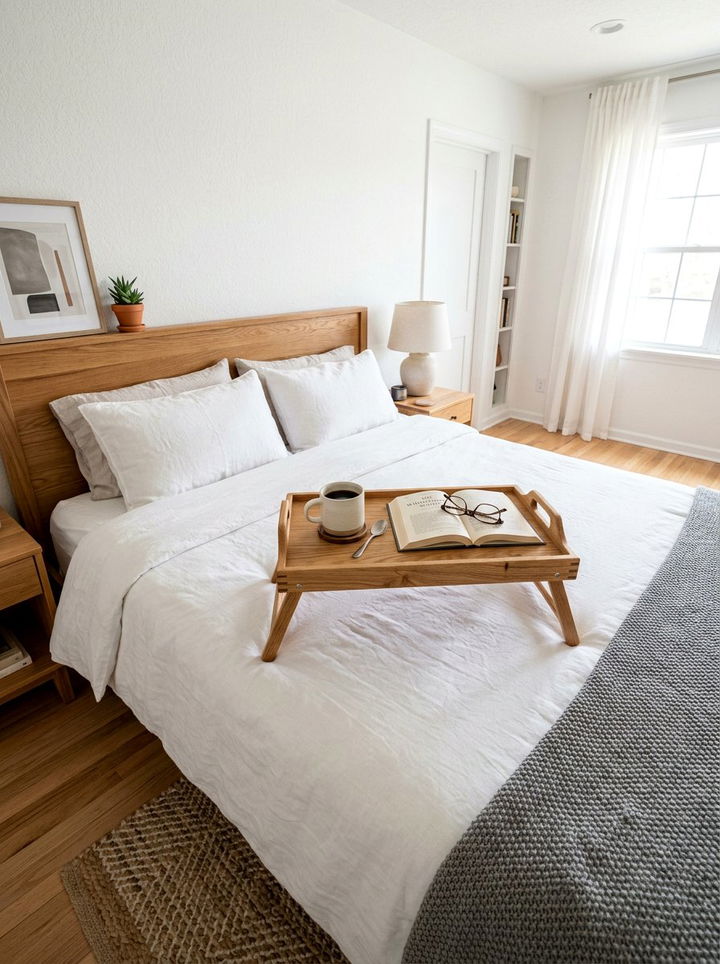 Wood Bed Tray - 30 bedroom accessories