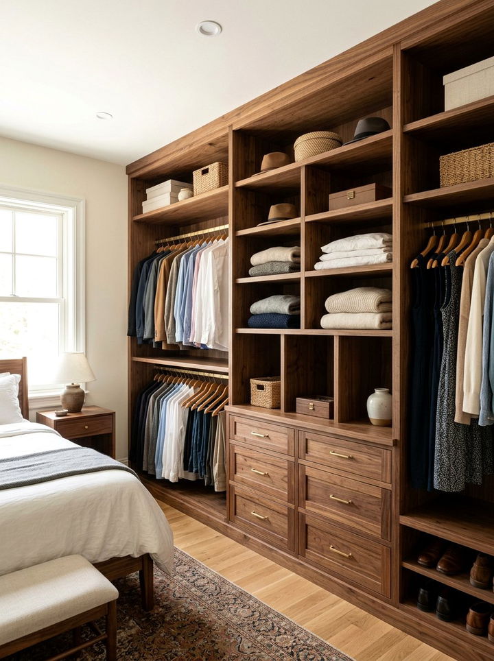 Wood Closet Shelving - 30 bedroom closet systems