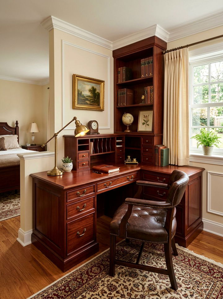 Wood Corner Desk - 30 bedroom corner desk ideas