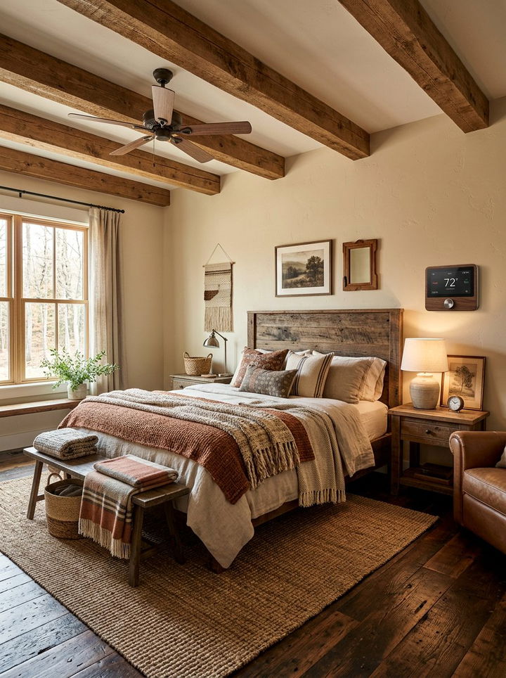 Wood Finish Smart Thermostat - 30 bedroom thermostats