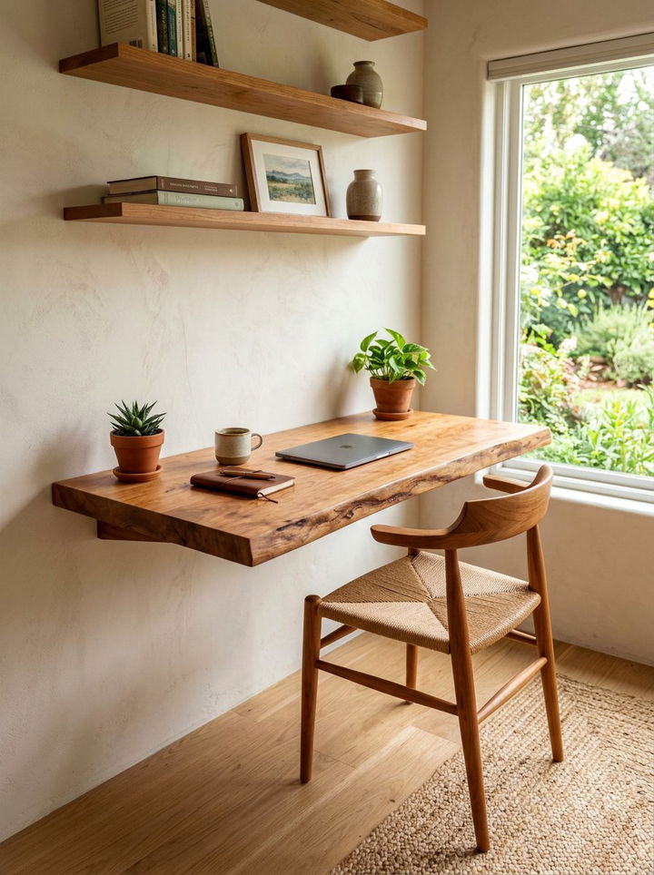 Wood Floating Desk - 30 bedroom floating desks