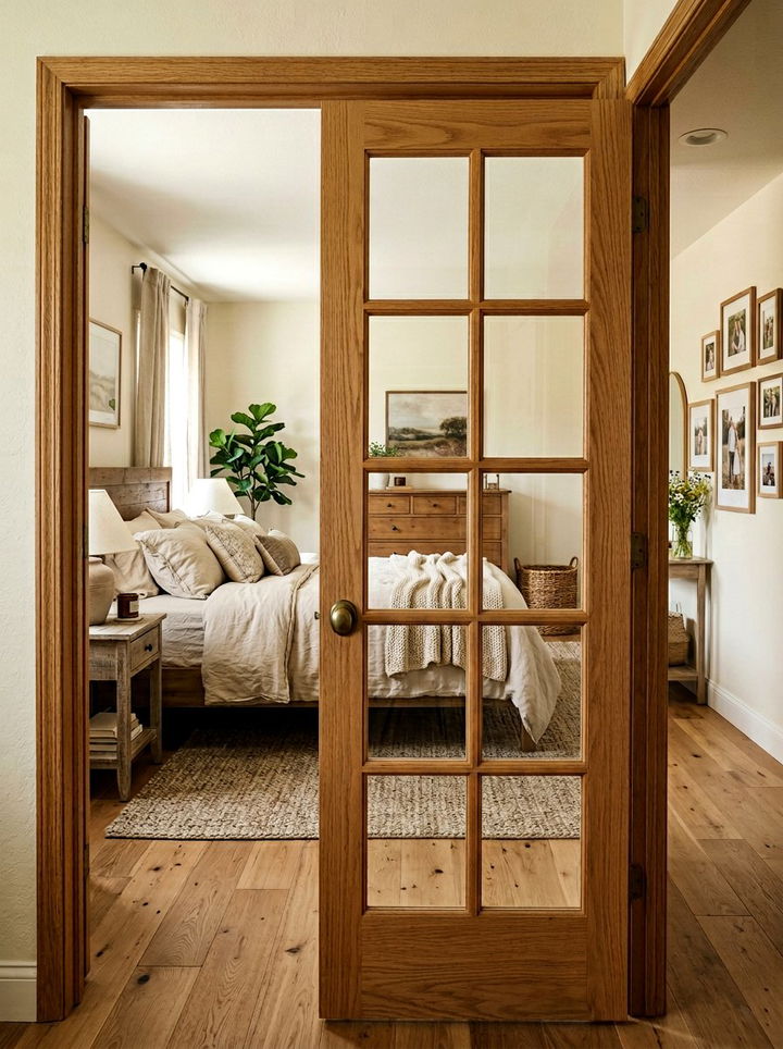 Wood Frame Glass Door - 30 bedroom glass doors