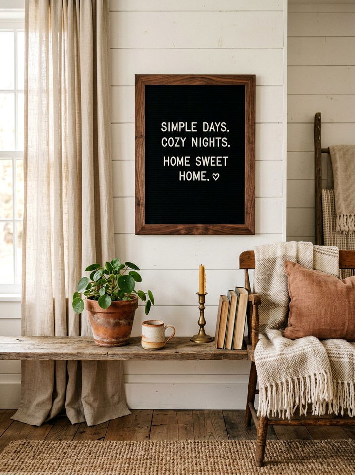 Wood Frame Letter Board Decor - 30 bedroom letter boards