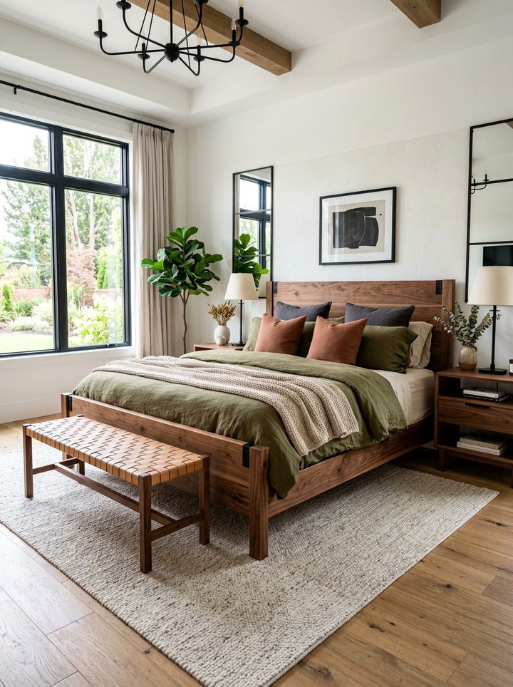 Wood King Bed Setup - 30 king size bedroom ideas