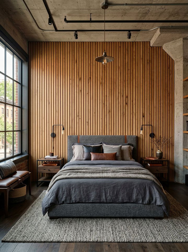 Wood Paneling Bedroom Wall - 30 sleep-friendly bedroom ideas