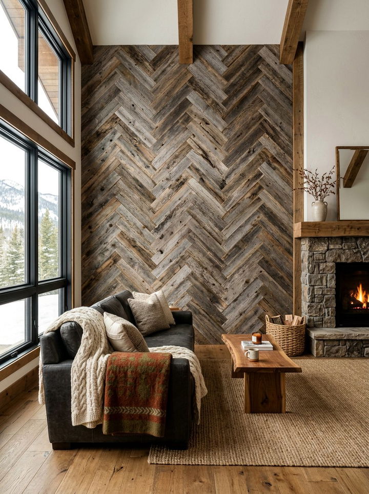 Wood Plank Accent Wall - 30 bedroom accent walls
