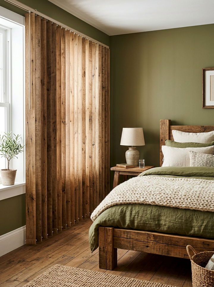 Wood Texture Vertical Blinds - 30 bedroom vertical blinds