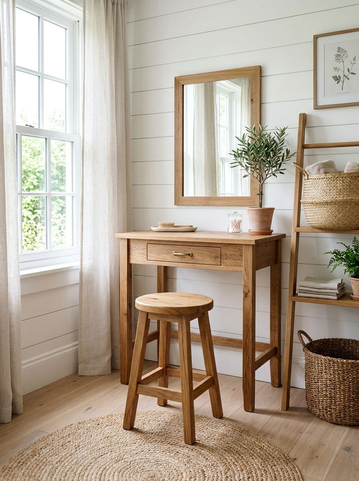 Wood Vanity Stool - 30 bedroom vanity stools
