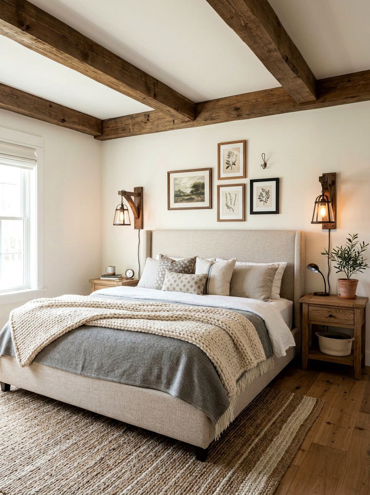 Wood and Metal Wall Lamps - 30 bedroom sconce ideas