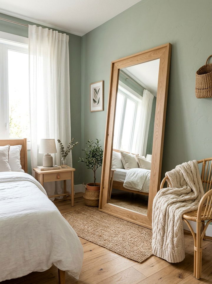 30 Elegant Bedroom Leaning Mirrors for a Spacious Feel