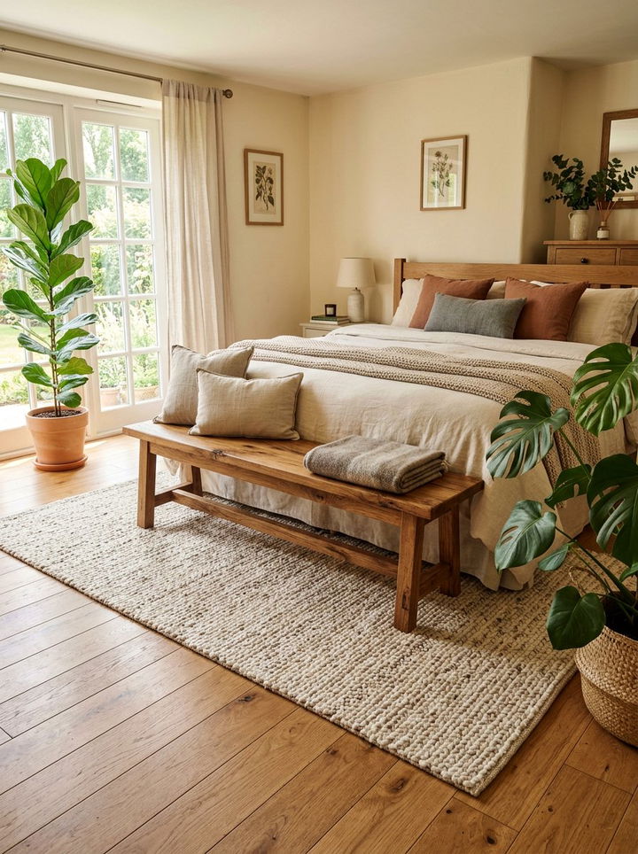 Wooden Bedroom Bench - 30 bedroom benches