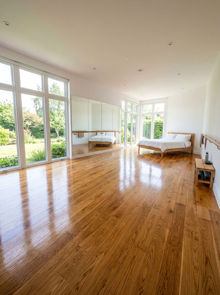 Wooden Floor Dance Room - 30 dance bedroom ideas