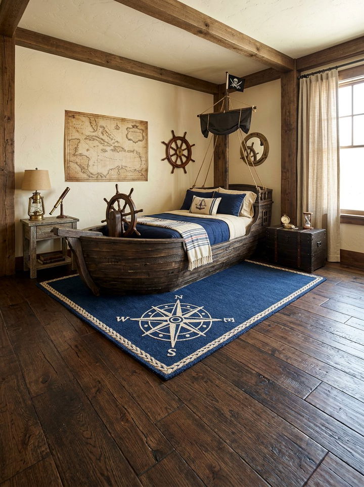 Wooden Plank Flooring - 30 pirate bedroom ideas