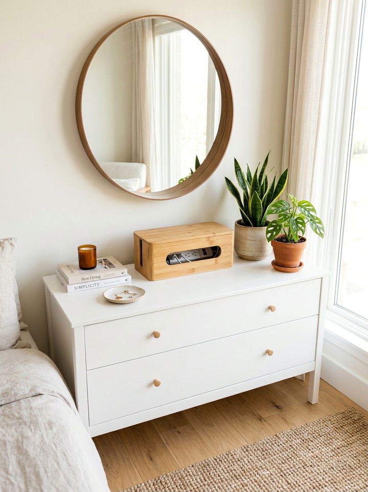 Wooden Power Strip Box - 30 bedroom cable organizers