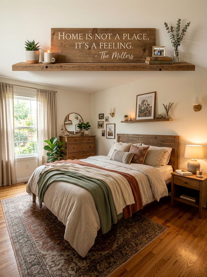 Wooden Quote Sign - 30 handmade bedroom ideas