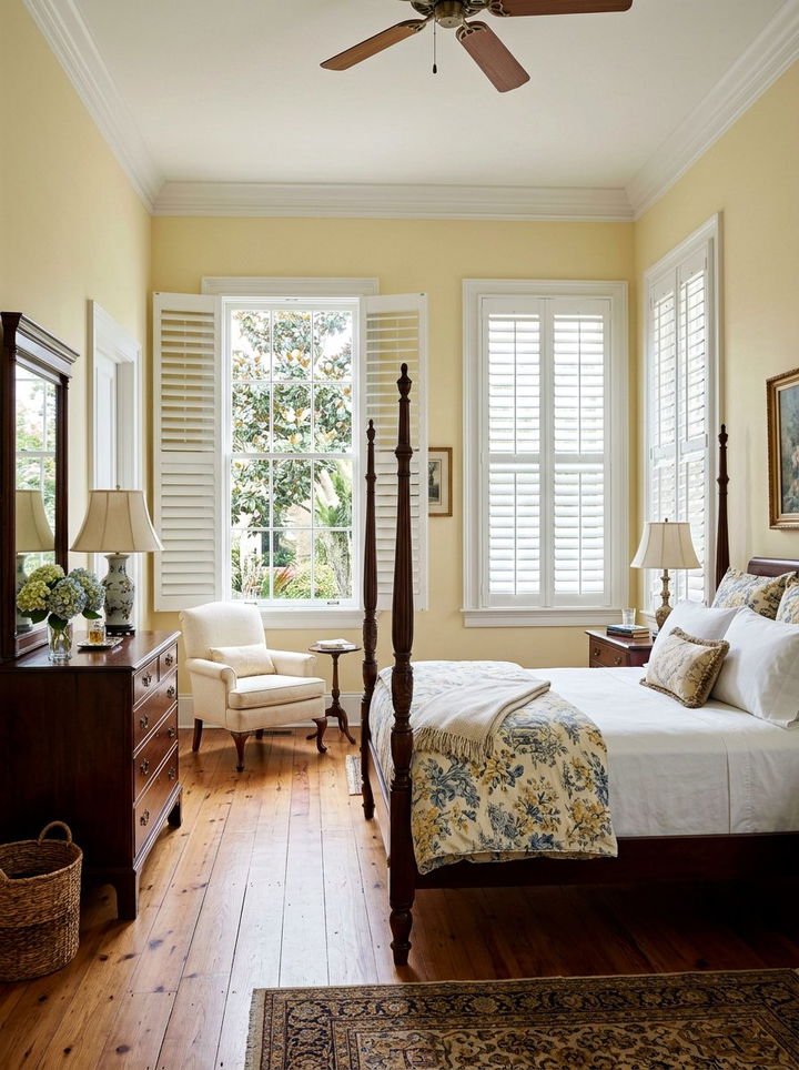 Wooden Window Shutters - 30 bedroom soundproofing ideas