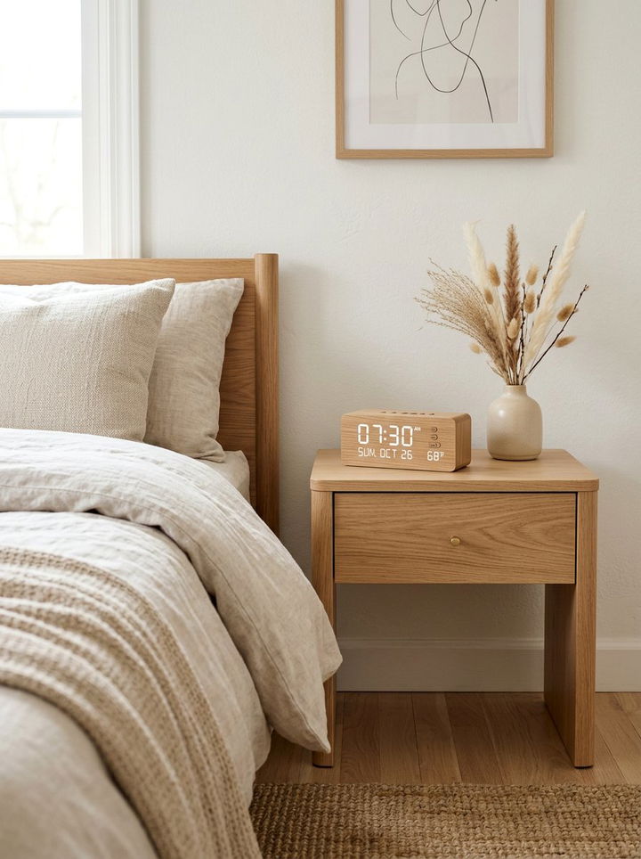 Wooden digital alarm clock - 30 bedroom alarm clocks