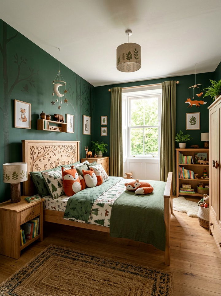 Woodland Forest Kids Room - 30 preschooler bedroom ideas