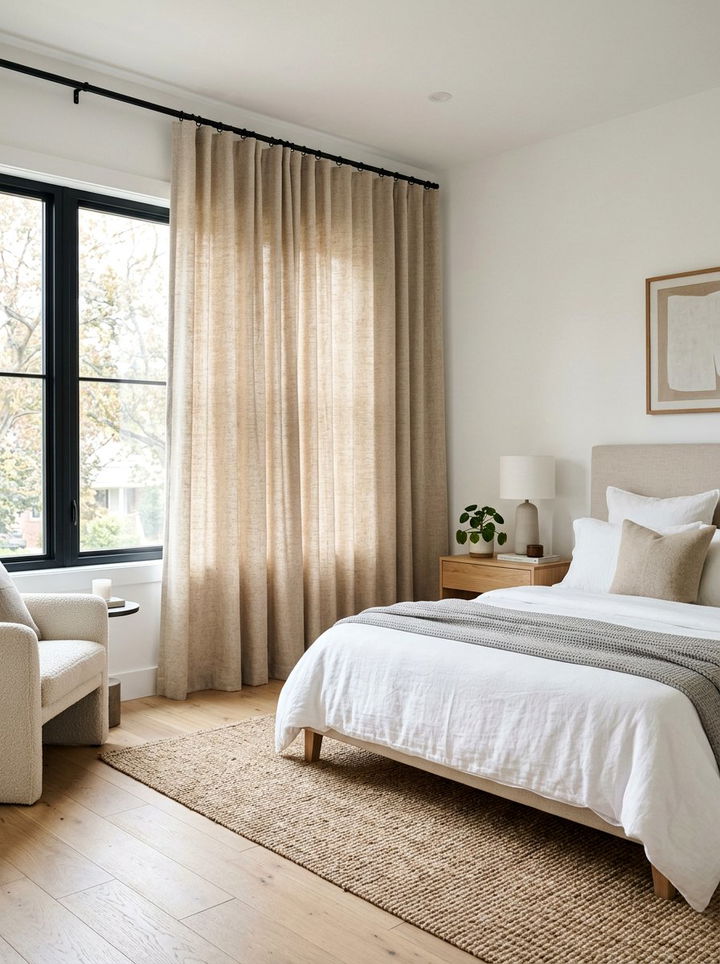 Wool Blend Drapery - 30 wool bedroom ideas