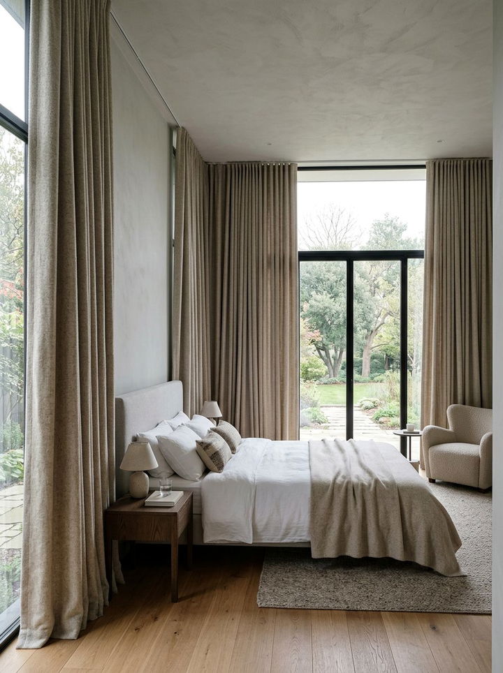 Wool Curtains - 30 wool bedroom ideas