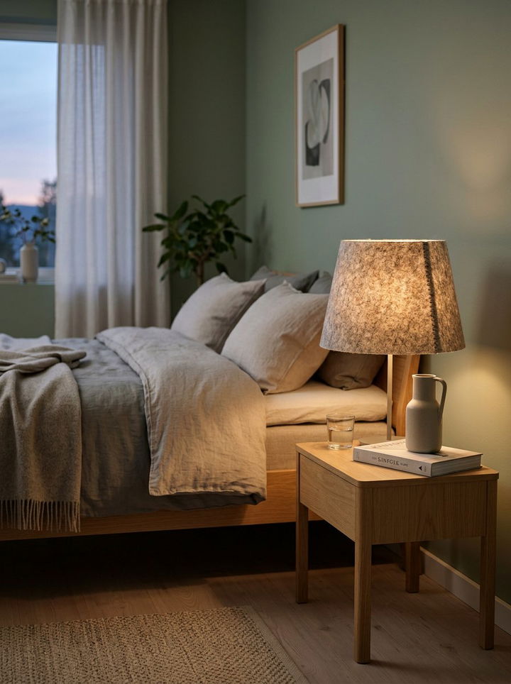 Wool Felt Lampshade - 30 wool bedroom ideas