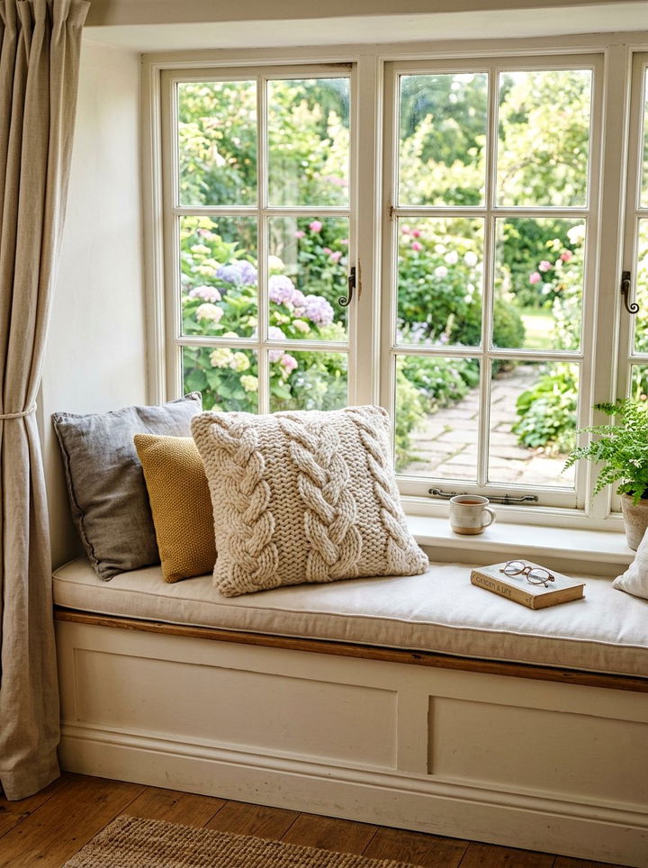 Wool Knit Cushion - 30 wool bedroom ideas