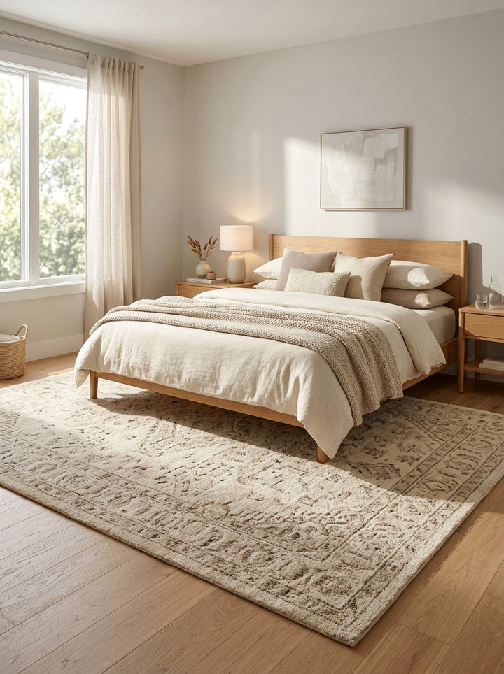 Wool Rug - 30 wool bedroom ideas