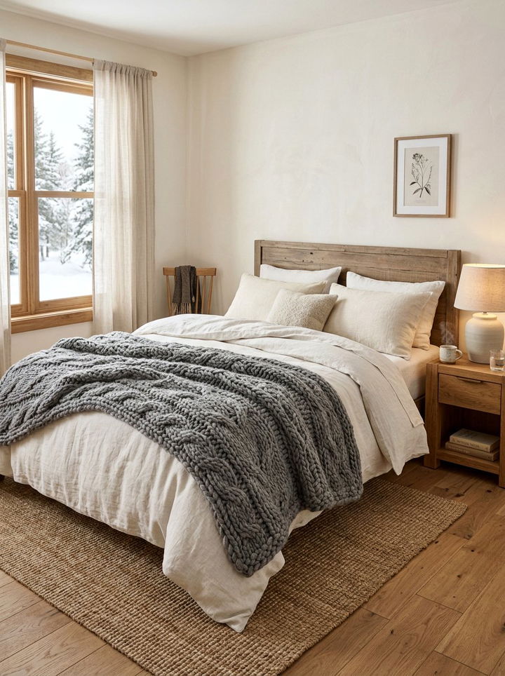 Wool Throw - 30 natural bedroom ideas