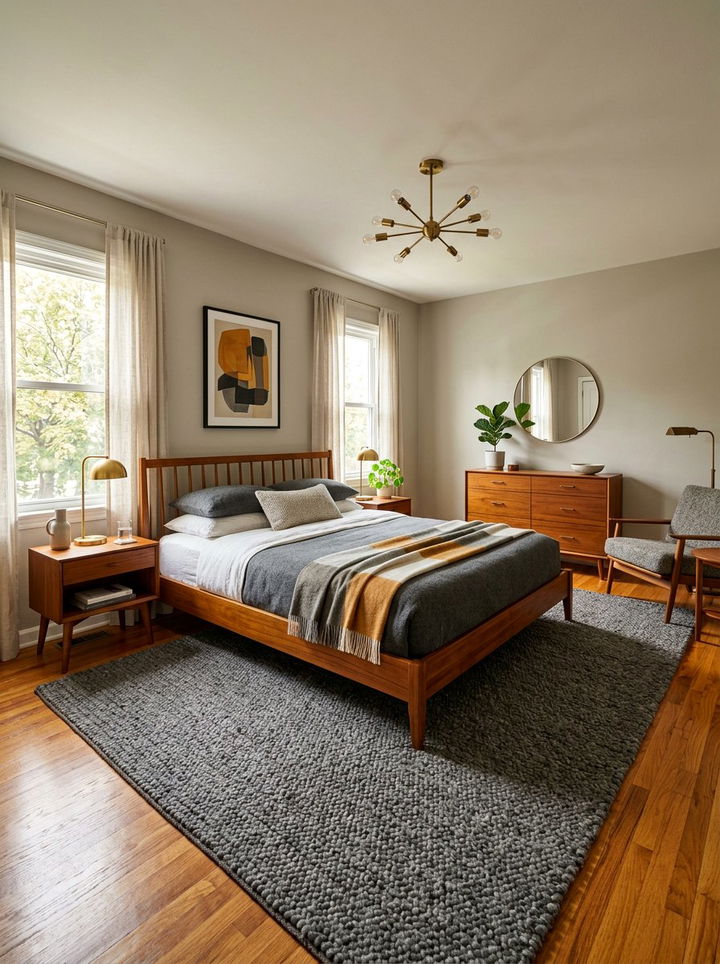 Wool and Teak Bedroom - 30 mixed material bedroom ideas