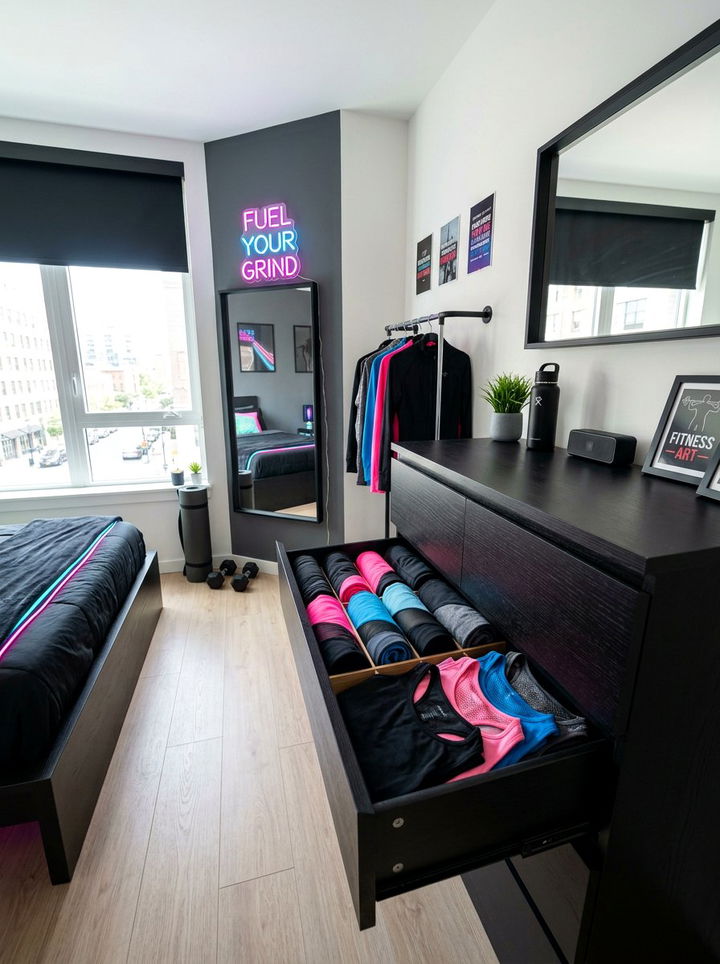 Workout Clothes Organization - 30 bedroom drawer organization ideas