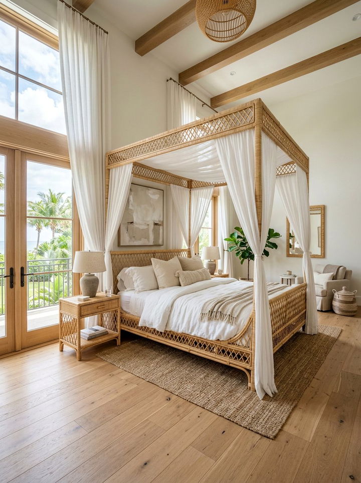 Woven Canopy Bed - 30 woven bedroom ideas