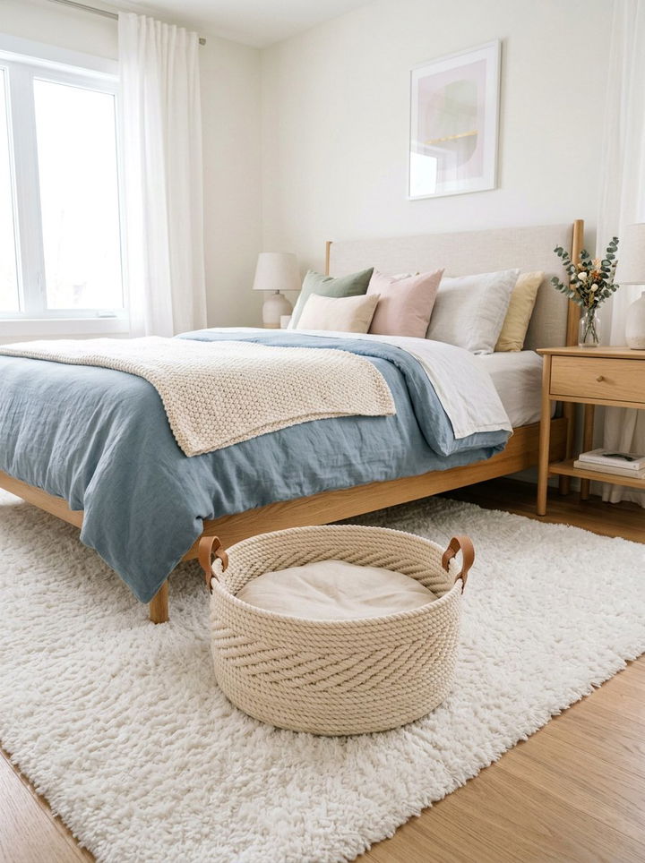 Woven Cat Basket - 30 cat bedroom ideas