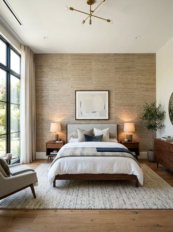 Woven Grasscloth Wallpaper - 30 woven bedroom ideas