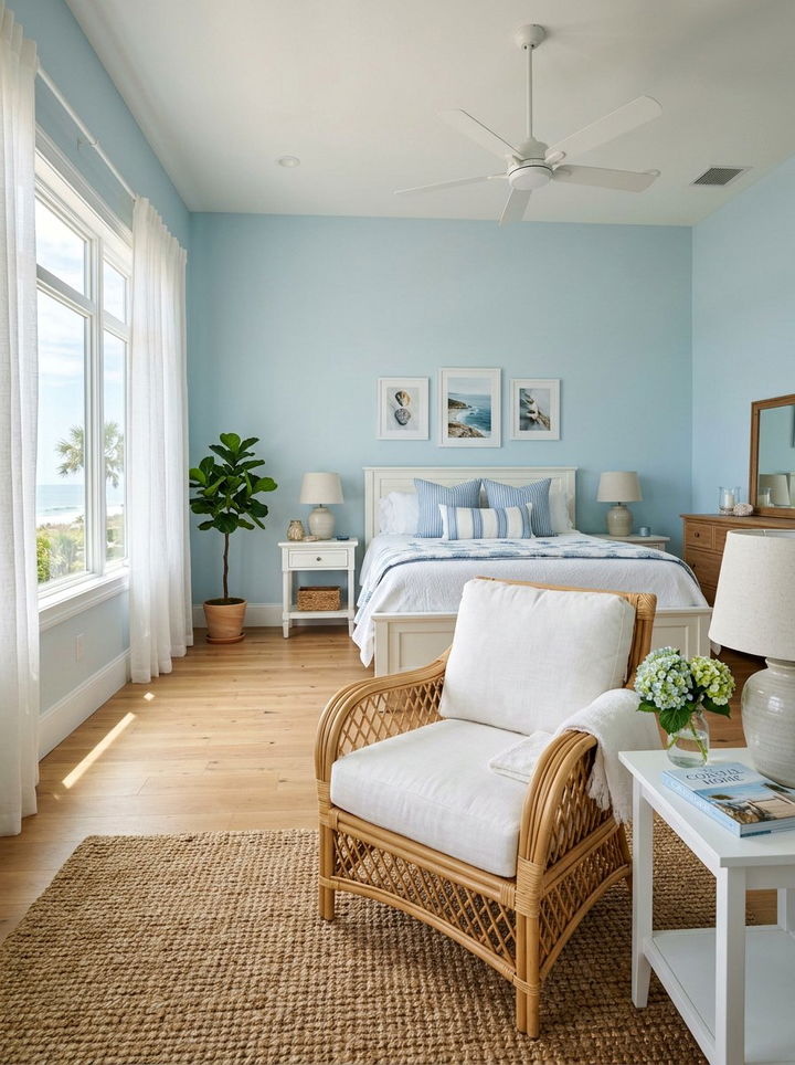 Woven Rattan Chair - 30 bedroom seating ideas