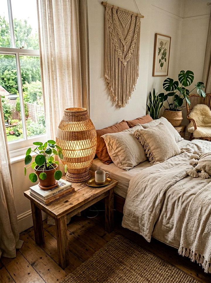 Woven Rattan Holder - 30 bedroom candle holders