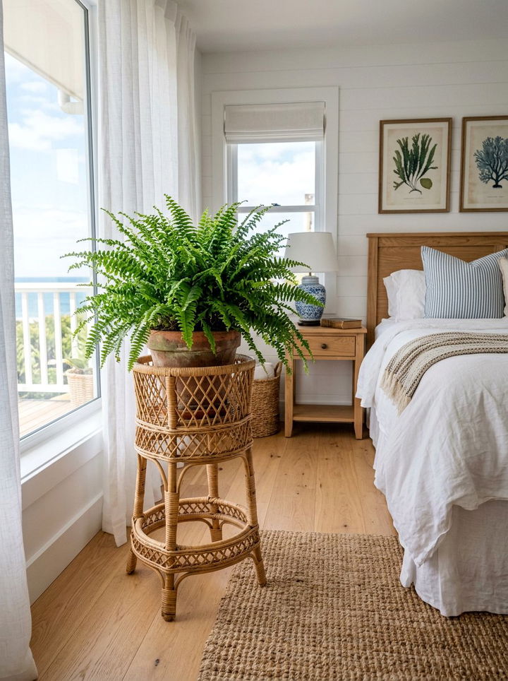 Woven Rattan Plant Stand - 30 bedroom planters