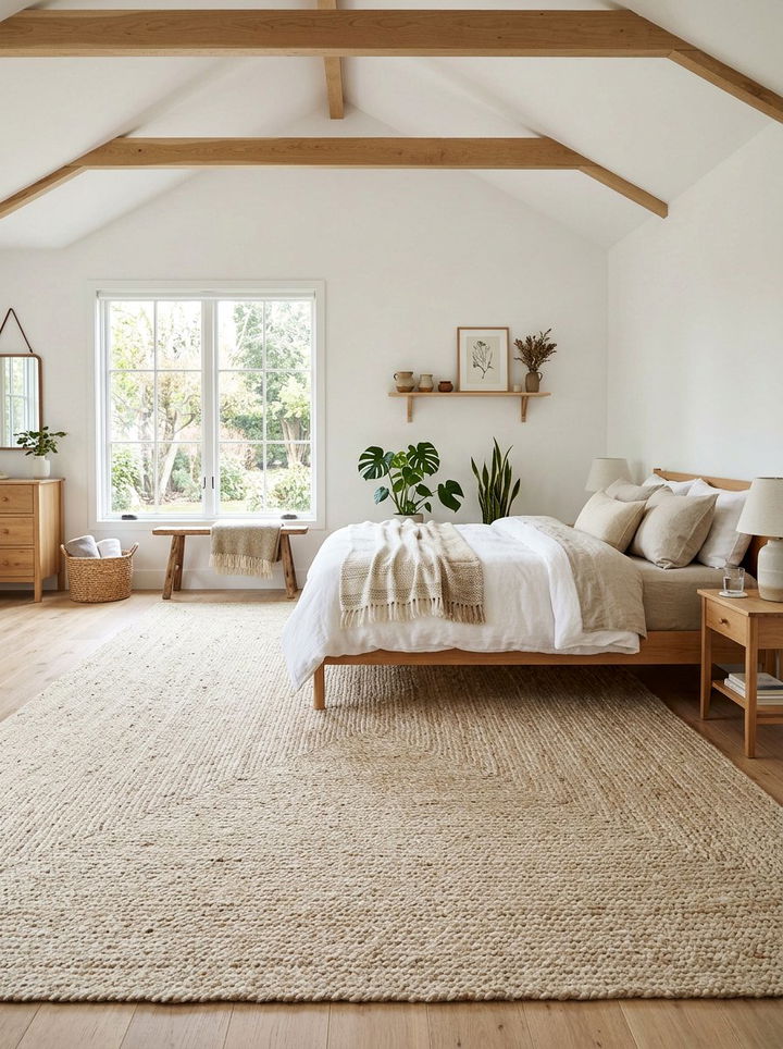 Woven Rug Bedroom - 30 airy bedroom ideas