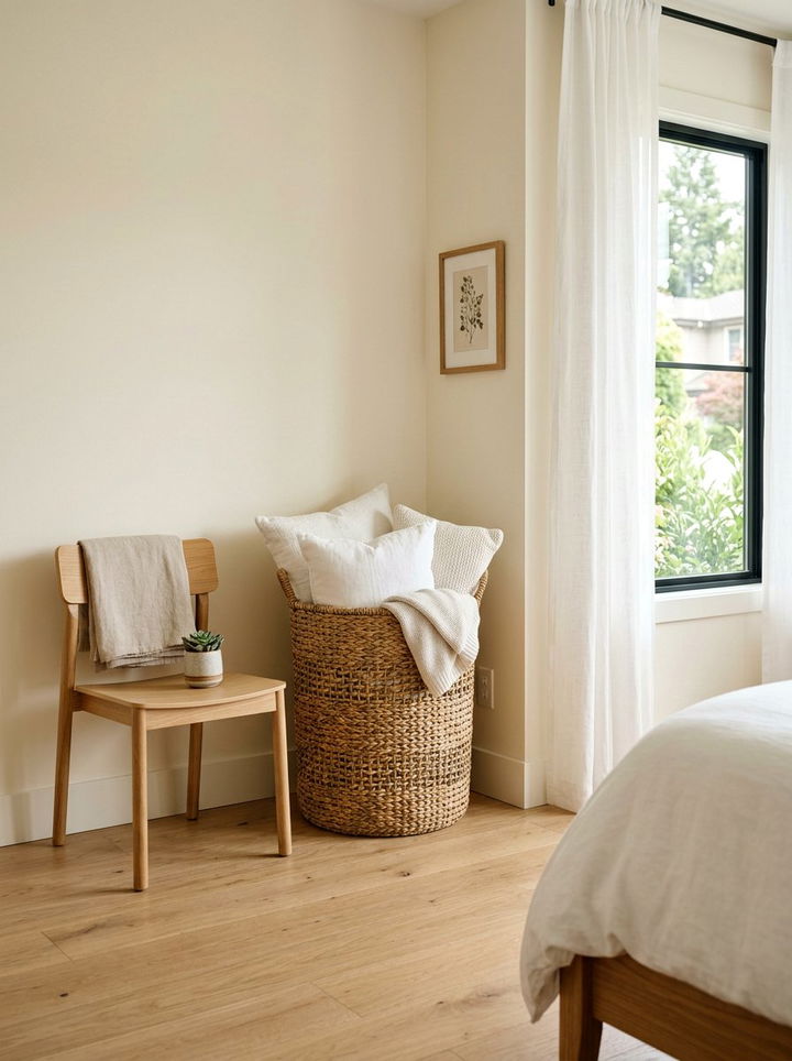 Woven Seagrass Basket - 30 bedroom storage baskets