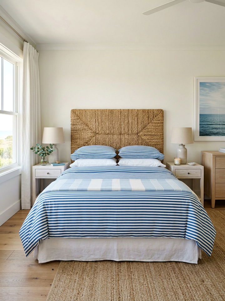 Woven Seagrass Headboard - 30 bedroom headboards