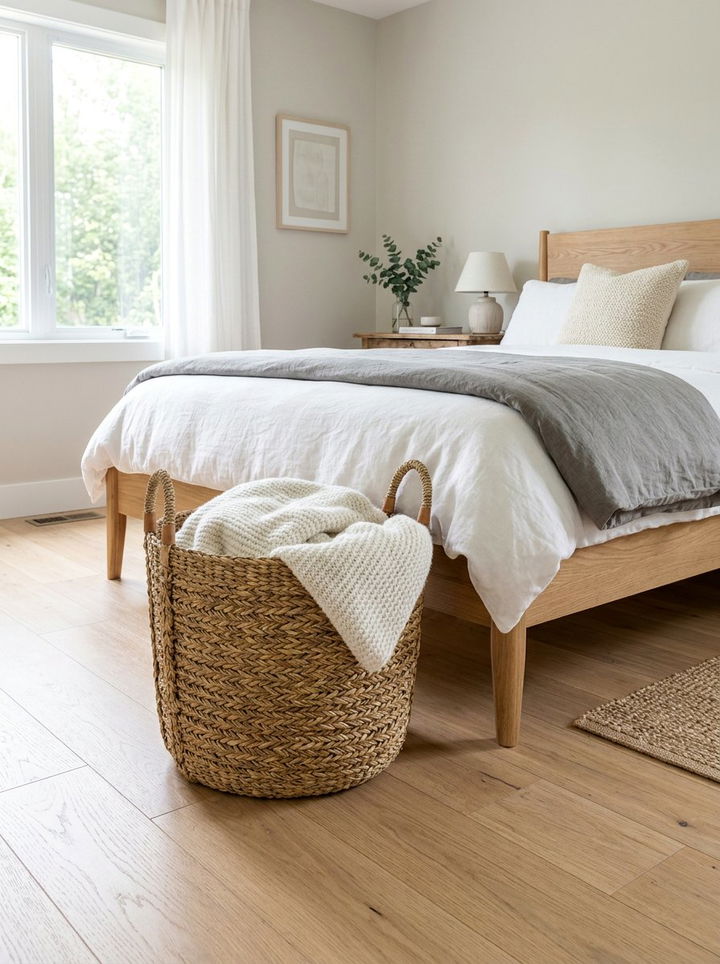 Woven Storage Basket - 30 Norwegian bedroom ideas