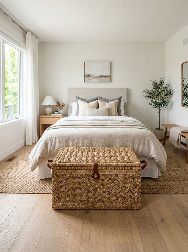 Woven Storage Trunk - 30 one day bedroom ideas