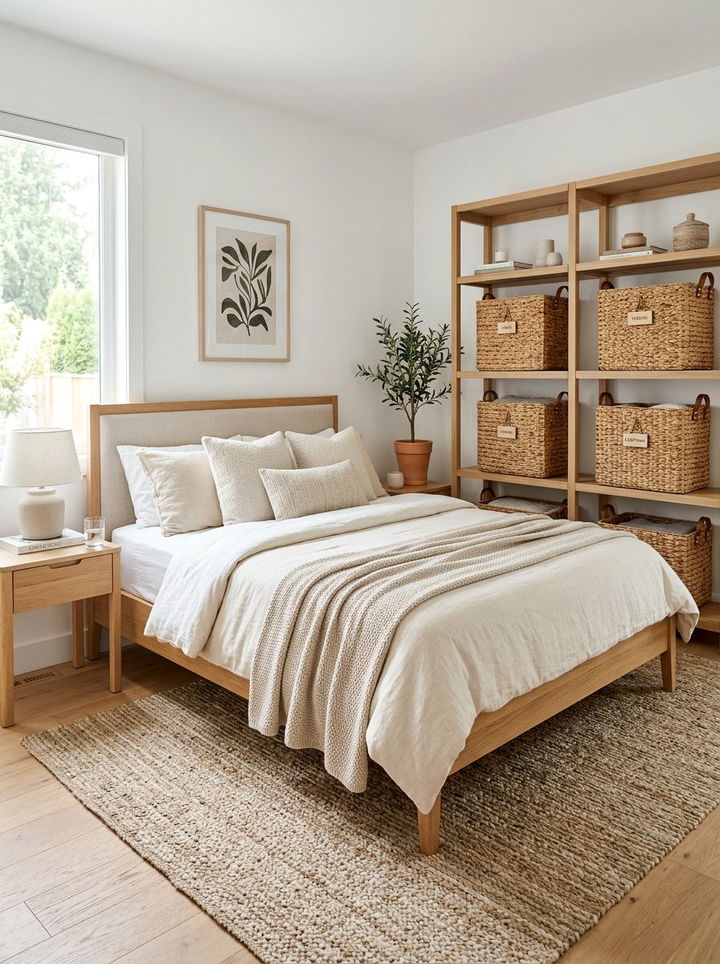 Woven Wicker Basket - 30 handmade bedroom ideas