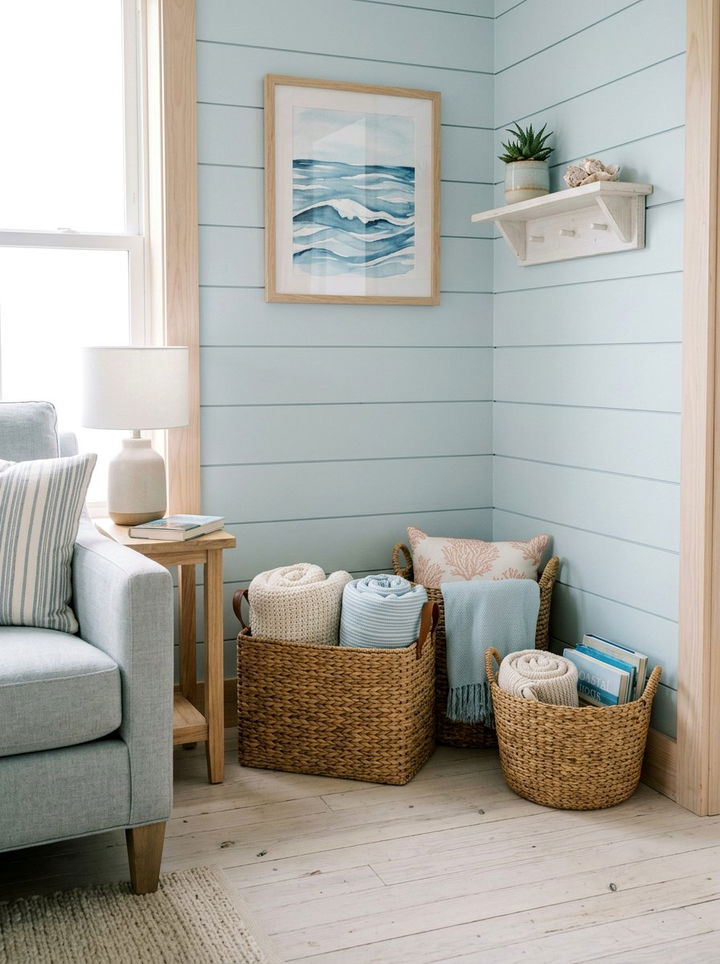 Woven storage basket - 30 budget bedroom ideas