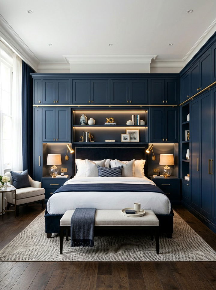 Wrap Around Built In Cabinetry - 30 bedroom built-in ideas