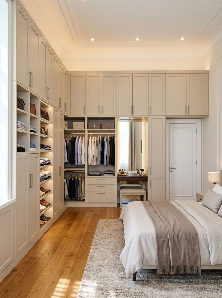 Wrap around wardrobes - 30 bedroom built-in cabinets