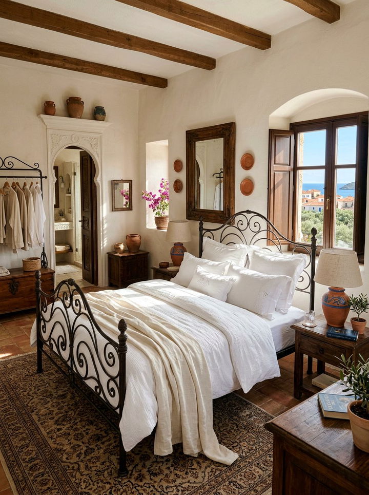 Wrought Iron Bed Frame - 30 Tuscan bedroom ideas