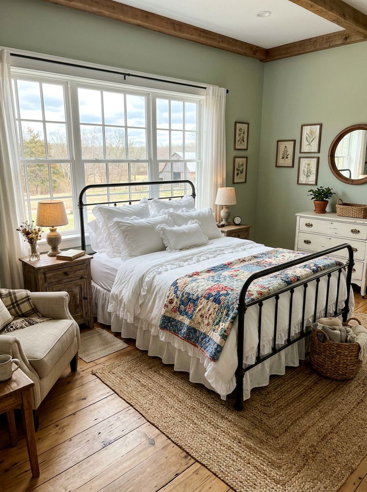 Wrought Iron Bed Frame - 30 metal accent bedroom ideas