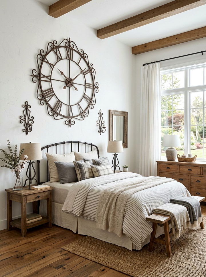 Wrought Iron Wall Decor - 30 fixer upper bedroom ideas
